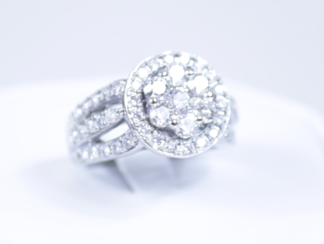 Bright and shiny diamond ring.